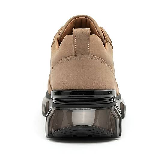 10000 Erkek Sneaker İçi Dışı Komple Hakiki Deri İthal Air Taban - Bej - 3
