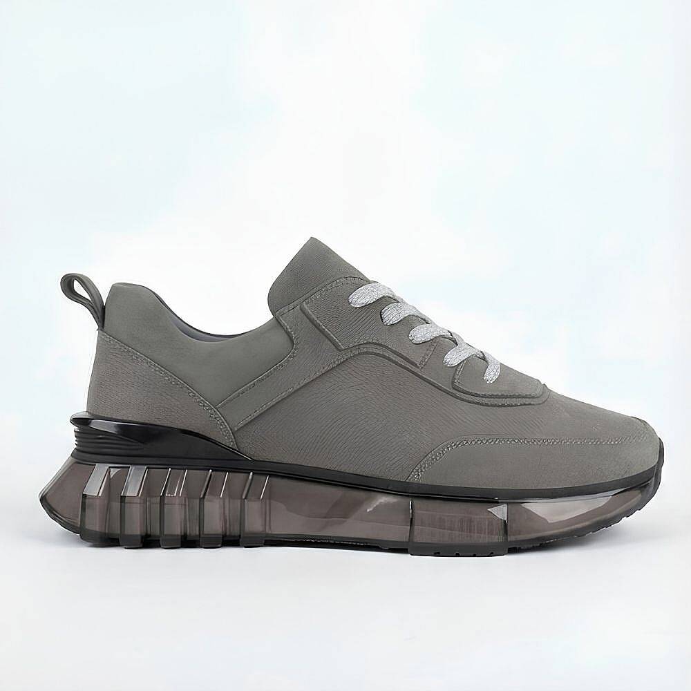 10000 Erkek Sneaker İçi Dışı Komple Hakiki Deri İthal Air Taban - Füme - 1