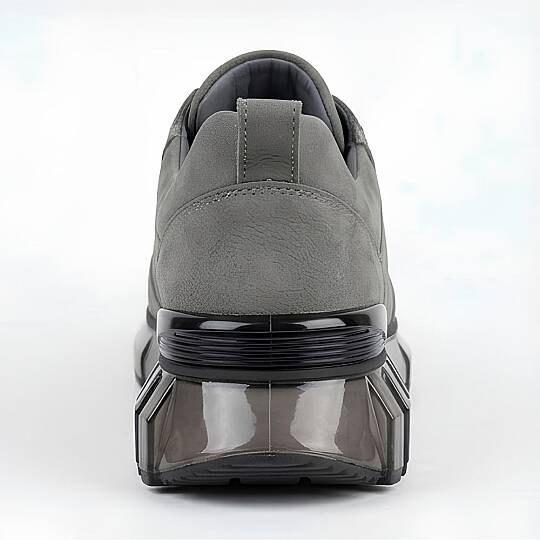 10000 Erkek Sneaker İçi Dışı Komple Hakiki Deri İthal Air Taban - Füme - 3