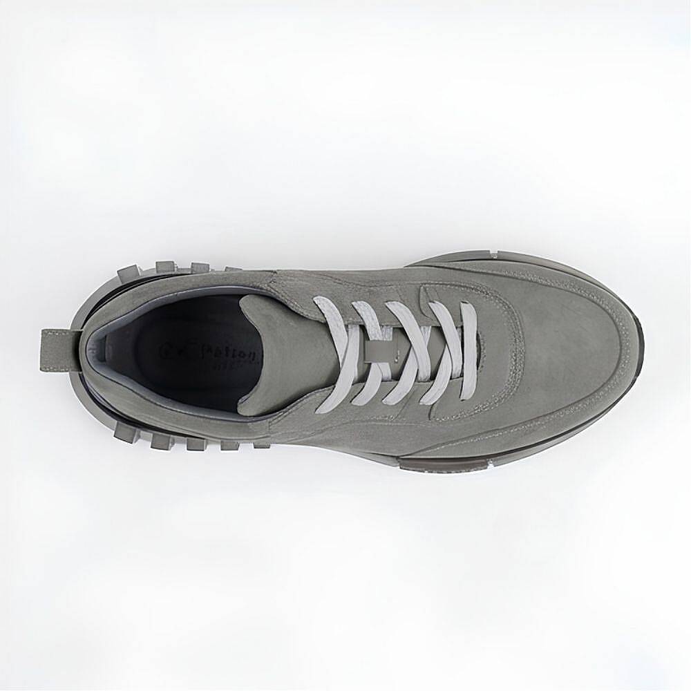 10000 Erkek Sneaker İçi Dışı Komple Hakiki Deri İthal Air Taban - Füme - 4