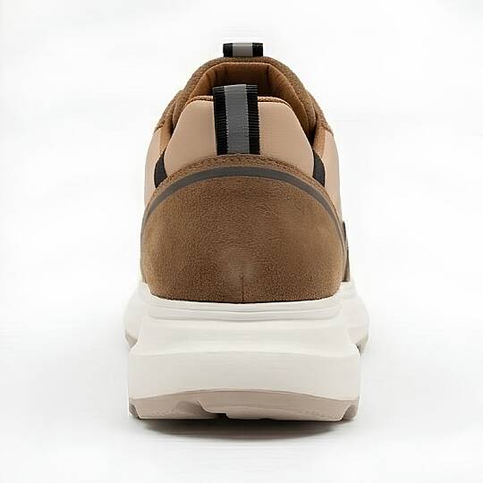 2028-1 Erkek Sneaker İçi Dışı Komple Hakiki Deri Süet Detaylı EVA Taban - Bej - 4