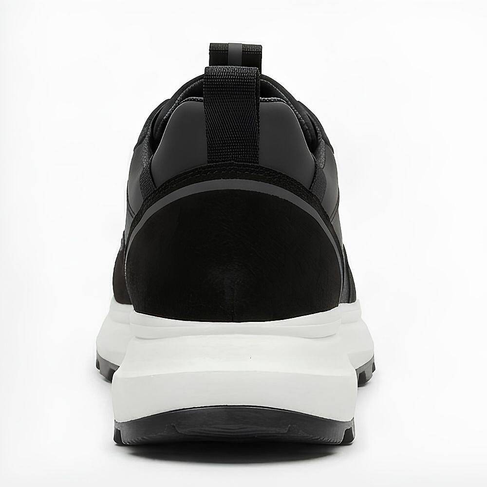 2028-1 Erkek Sneaker İçi Dışı Komple Hakiki Deri Süet Detaylı EVA Taban - Siyah - 4